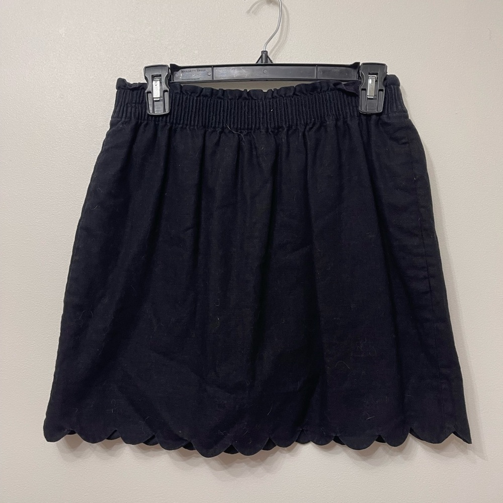 J by J.Crew Linen Scalloped Hem Skirt